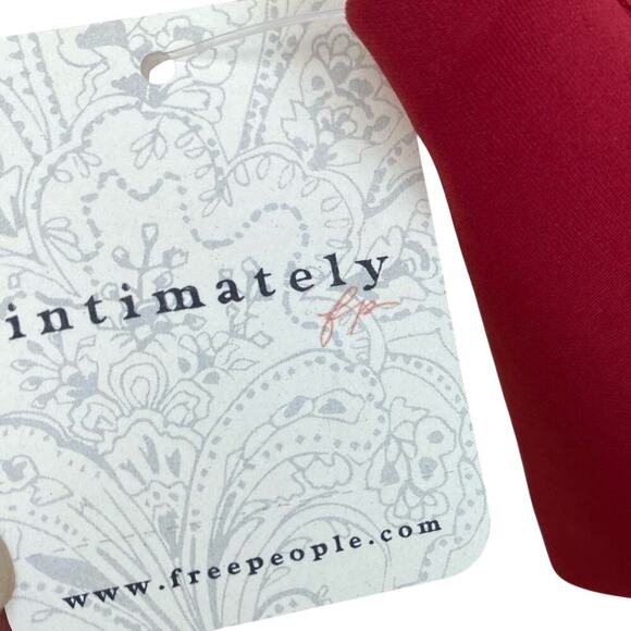 NWT Free People Intimately Notched Lily Scuba Bralette in Haute Red women’s S - Picture 5 of 8